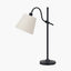 Pacific Lifestyle Lighting Ari Black Metal Curved Arm Table Lamp House of Isabella UK