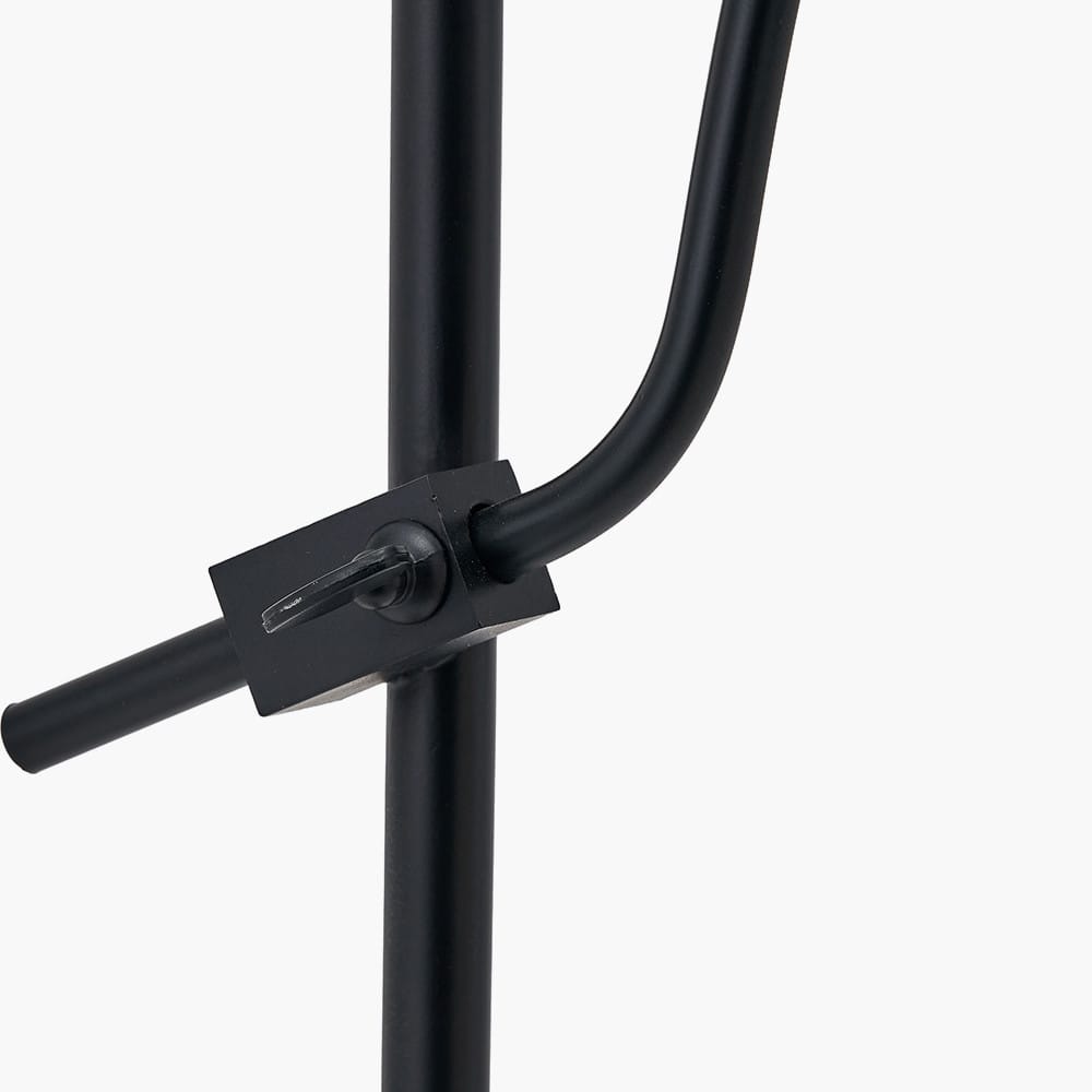 Pacific Lifestyle Lighting Ari Black Metal Curved Arm Table Lamp House of Isabella UK