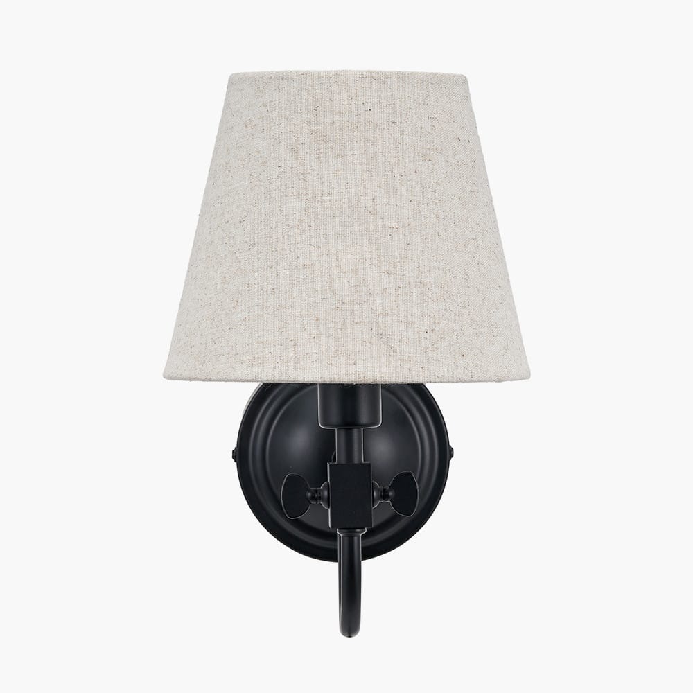 Pacific Lifestyle Lighting Ari Black Metal Curved Arm Wall Light House of Isabella UK