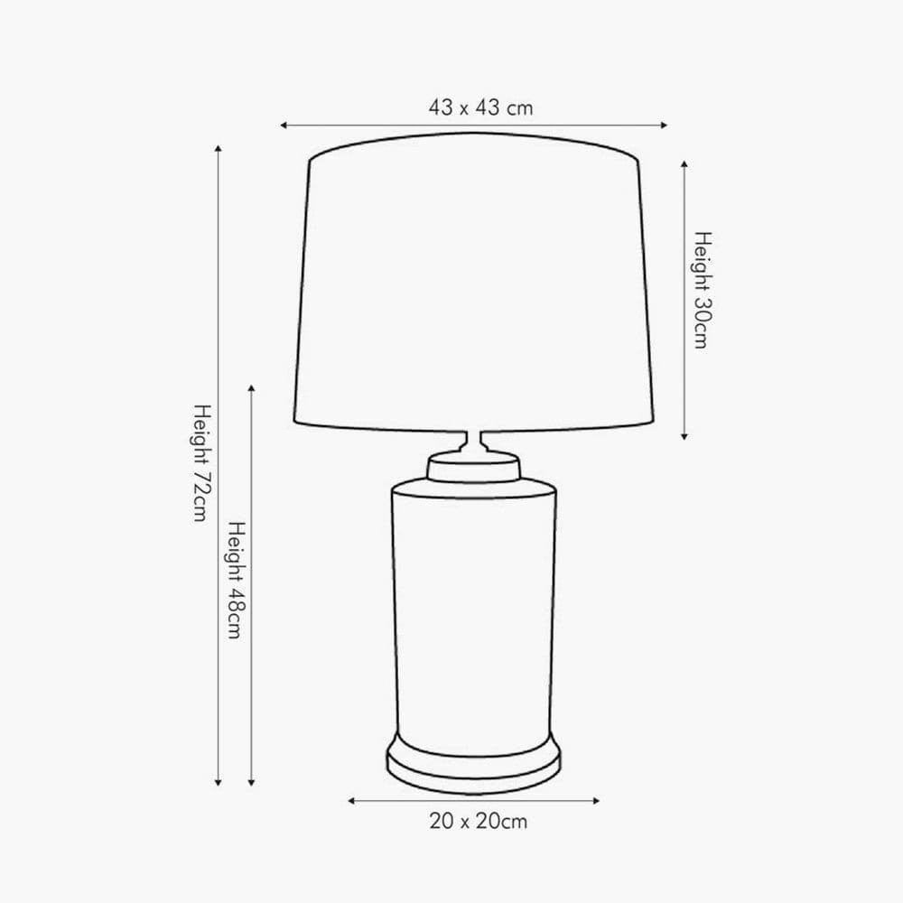 Aris Tall Grey and White Geo Pattern Table Lamp.