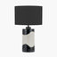 Pacific Lifestyle Lighting Arlese Monochrome Abstract Ceramic Table Lamp House of Isabella UK