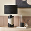 Pacific Lifestyle Lighting Arlese Monochrome Abstract Ceramic Table Lamp House of Isabella UK