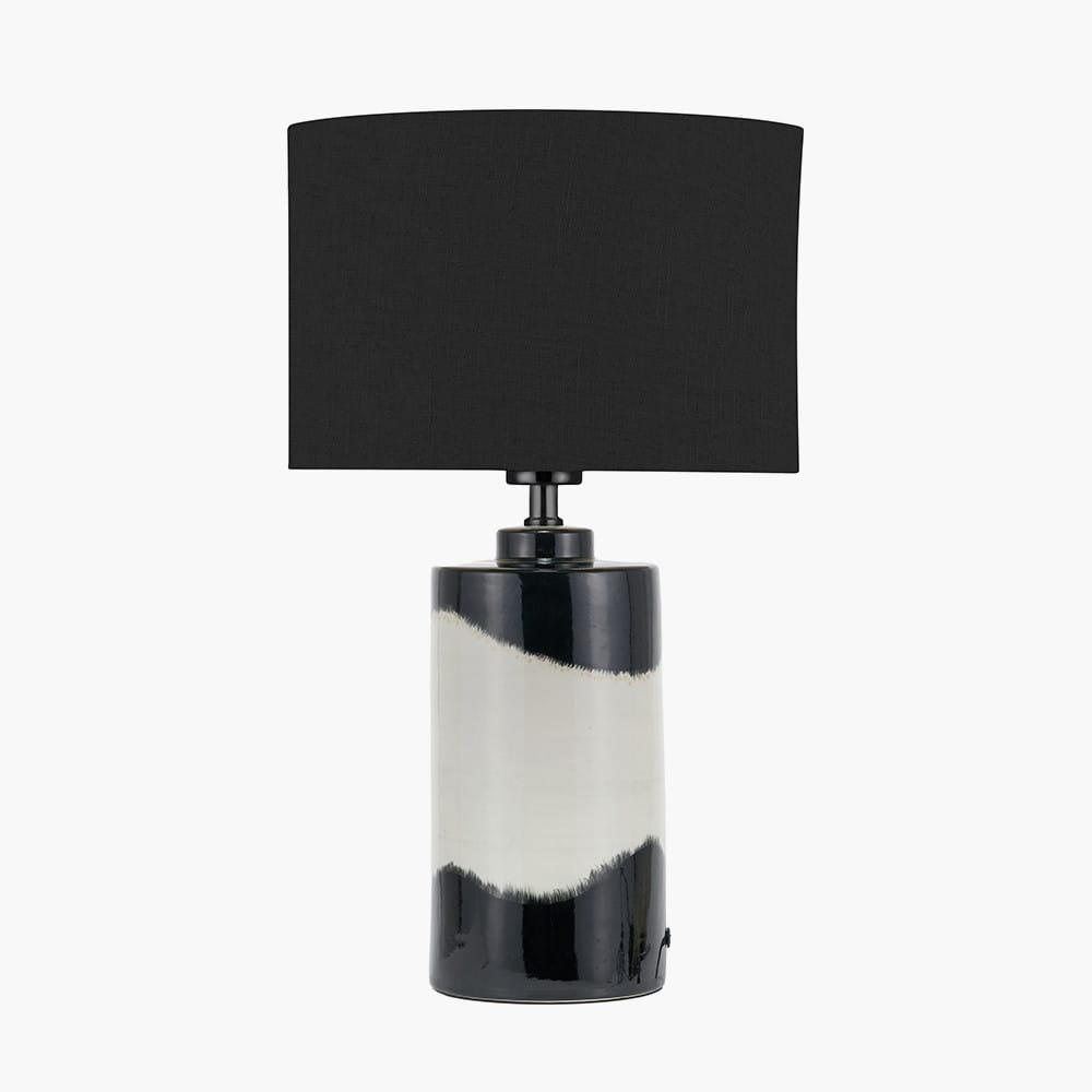 Pacific Lifestyle Lighting Arlese Monochrome Abstract Ceramic Table Lamp House of Isabella UK