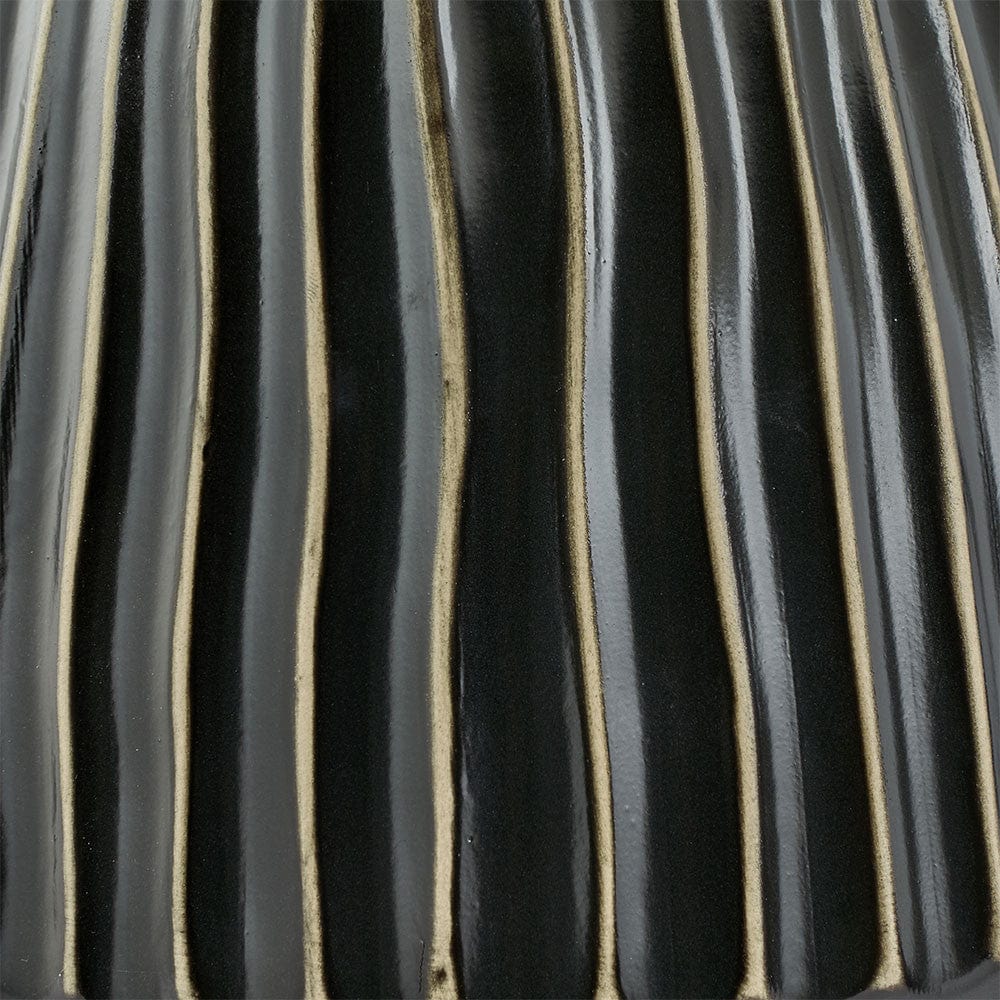 Artemis Grey Textured Ceramic & Brushed Silver Table Lamp.