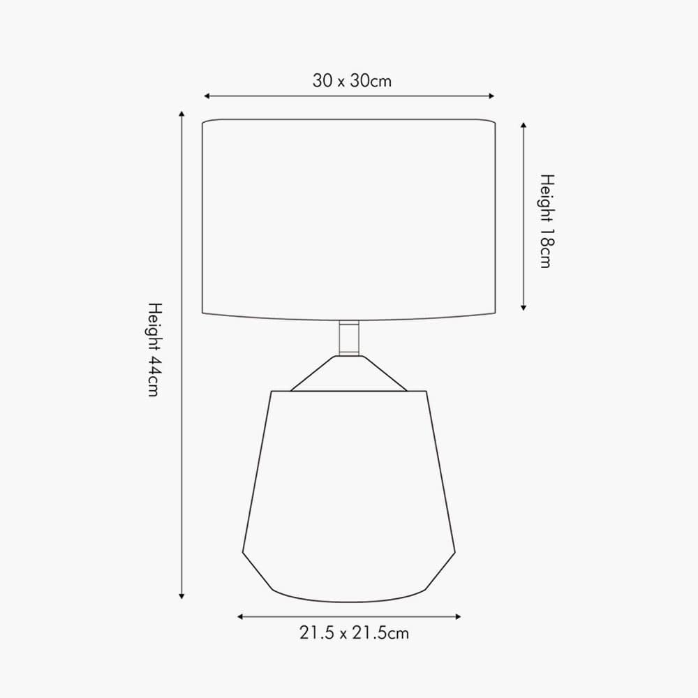 Artemis Grey Textured Ceramic & Brushed Silver Table Lamp.