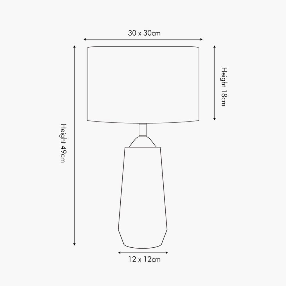 Pacific Lifestyle Lighting Artemis Grey Textured Ceramic & Brushed Silver Tall Table Lamp House of Isabella UK