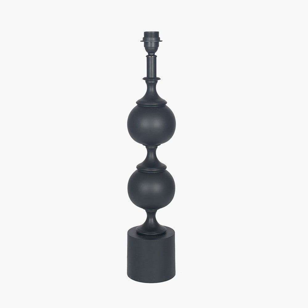Asilah Matt Black Aluminium Tall Footed Table Lamp - Base Only.