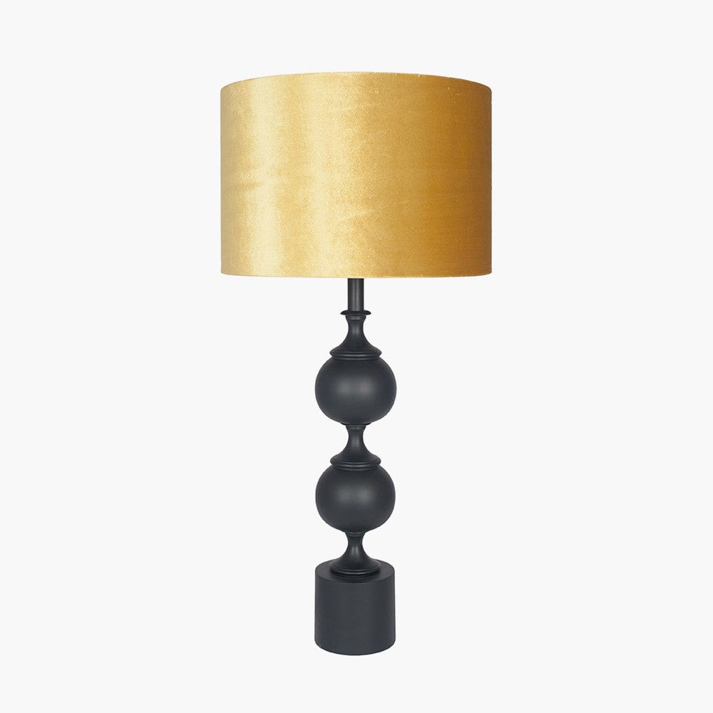 Asilah Matt Black Aluminium Tall Footed Table Lamp - Base Only.