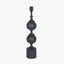 Pacific Lifestyle Lighting Asilah Matt Black Aluminium Tall Footed Table Lamp Base with Izara 40cm Ocean Blue Ikat Patterned Mushroom Pleat Tapered Lampshade House of Isabella UK