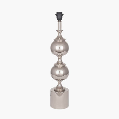 Pacific Lifestyle Lighting Asilah Silver Aluminium Tall Footed Table Lamp Base House of Isabella UK