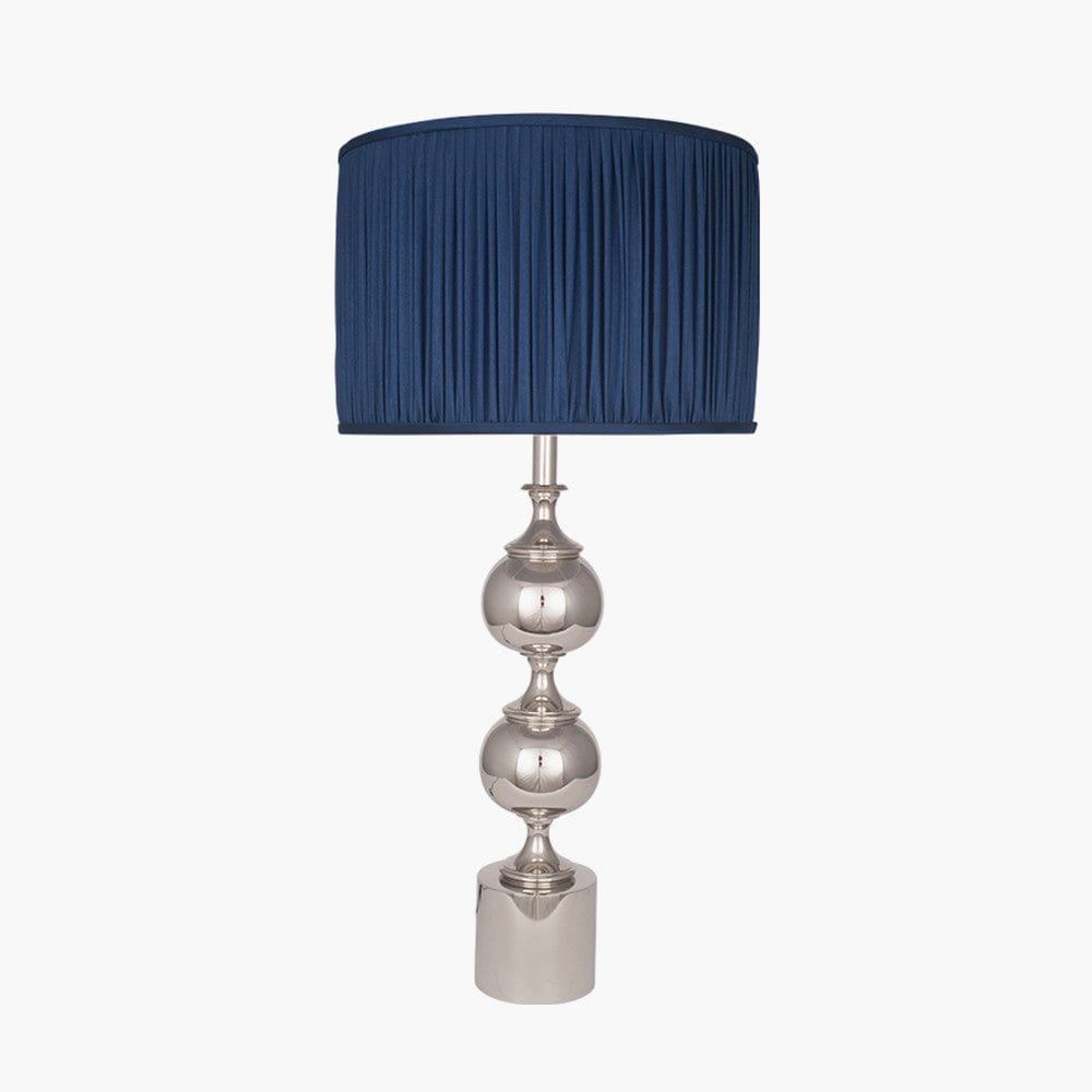 Asilah Silver Aluminium Tall Footed Table Lamp Base.