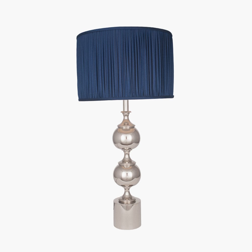 Asilah Silver Aluminium Tall Footed Table Lamp Base.