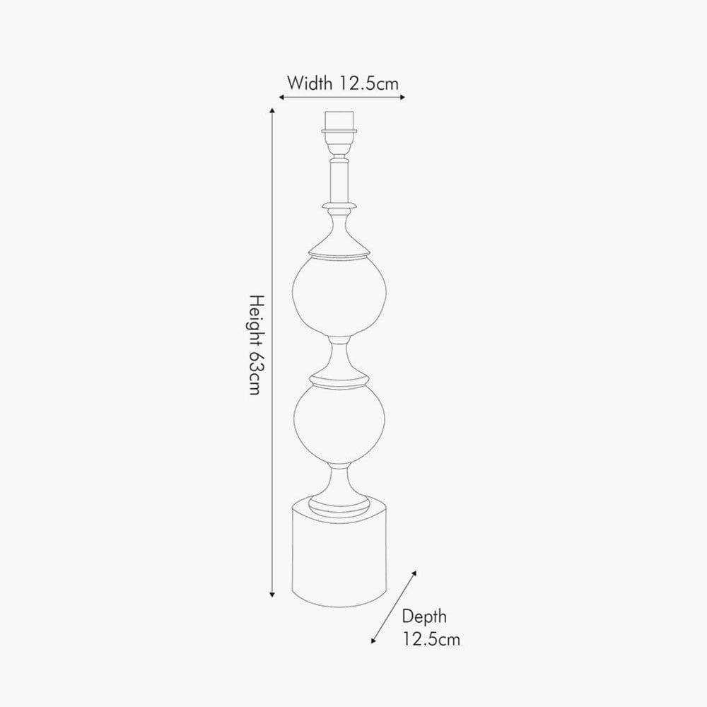 Asilah Silver Aluminium Tall Footed Table Lamp Base.