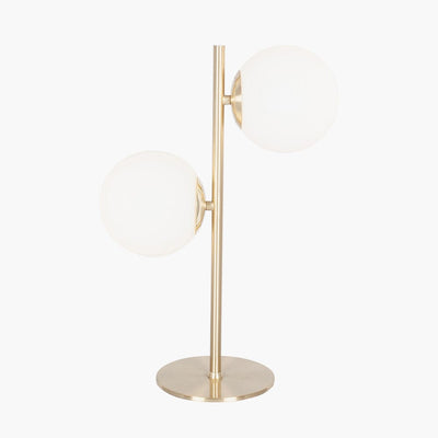 Pacific Lifestyle Lighting Asterope White Orb and Gold Metal Table Lamp House of Isabella UK