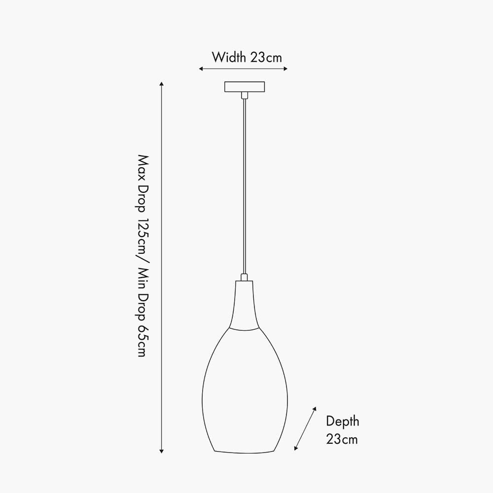 Ata Bamboo Effect and Wood Tall Dome Pendant.