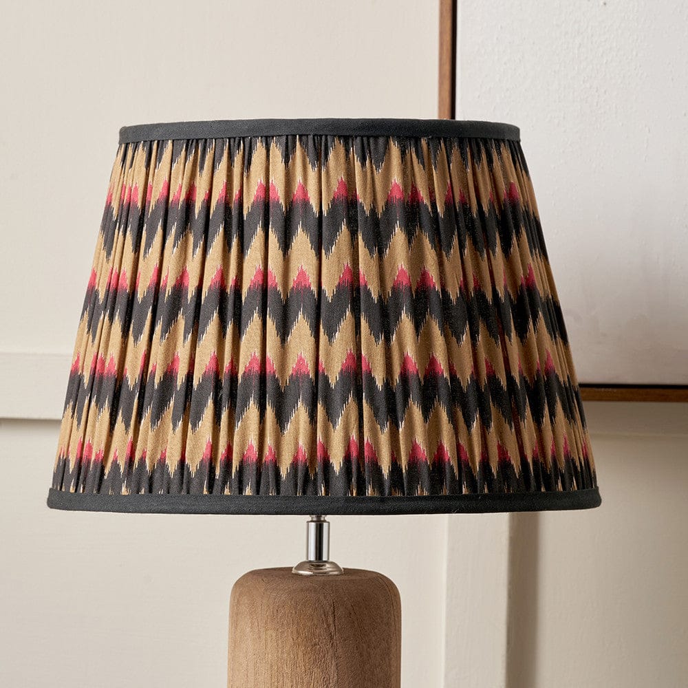 Pacific Lifestyle Lighting Athira 45cm Multi Chevron Design Mushroom Pleat Tapered Lamp Shade House of Isabella UK
