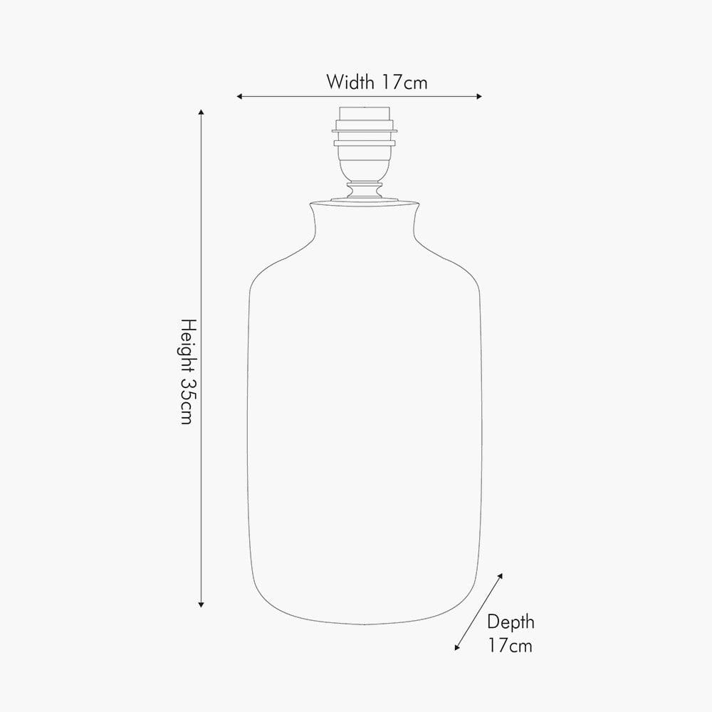 Atouk Textured Black Stoneware Table Lamp - Base Only.