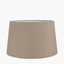 Pacific Lifestyle Lighting Atouk Textured Black Stoneware Table Lamp Base with Winston 35cm Taupe Handloom Tapered Lampshade House of Isabella UK