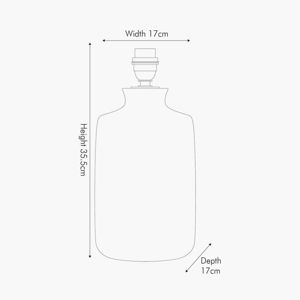 Atouk Textured Natural and Black Stoneware Table Lamp - Base Only.