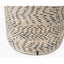 Pacific Lifestyle Lighting Atouk Textured Natural and Black Stoneware Table Lamp Base with Winston 35cm Taupe Handloom Tapered Lampshade House of Isabella UK