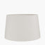 Pacific Lifestyle Lighting Atouk Textured Natural and Black Stoneware Table Lamp Base with Winston 35cm White Handloom Tapered Lampshade House of Isabella UK