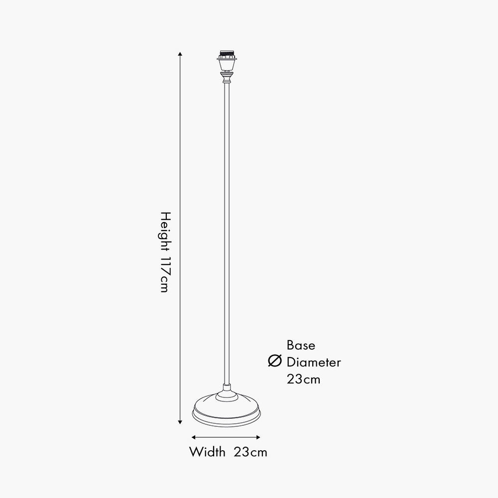 Pacific Lifestyle Lighting Auden Silver Metal Stick Floor Lamp Base House of Isabella UK