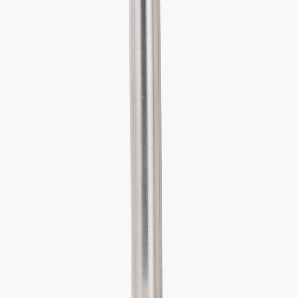 Pacific Lifestyle Lighting Auden Silver Metal Stick Table Lamp Base with Adelaide 25cm Ivory Tapered Cotton Mix Lampshade House of Isabella UK
