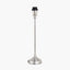 Pacific Lifestyle Lighting Auden Silver Metal Stick Table Lamp Base with Adelaide 25cm Ivory Tapered Cotton Mix Lampshade House of Isabella UK
