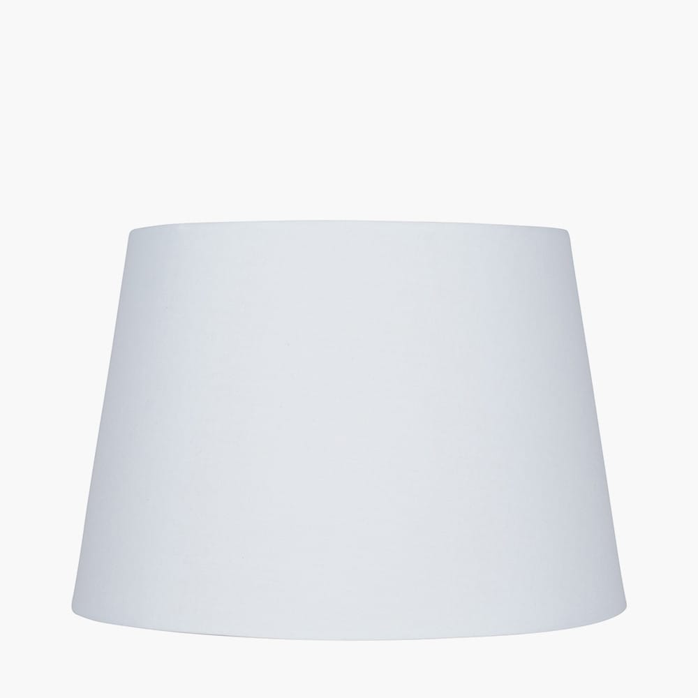 Pacific Lifestyle Lighting Auden Silver Metal Stick Table Lamp Base with Adelaide 25cm Ivory Tapered Cotton Mix Lampshade House of Isabella UK