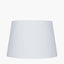 Pacific Lifestyle Lighting Auden Silver Metal Stick Table Lamp Base with Adelaide 25cm Ivory Tapered Cotton Mix Lampshade House of Isabella UK