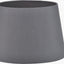 Pacific Lifestyle Lighting Auden Silver Metal Stick Table Lamp Base with Adelaide 25cm Steel Grey Tapered Cotton Mix Lampshade House of Isabella UK