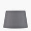 Pacific Lifestyle Lighting Auden Silver Metal Stick Table Lamp Base with Adelaide 25cm Steel Grey Tapered Cotton Mix Lampshade House of Isabella UK