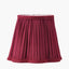 Pacific Lifestyle Lighting Auden Silver Metal Stick Table Lamp Base with Malia 18cm Mulberry Red Mushroom Pleat Scalloped Tapered Lamp Shade House of Isabella UK