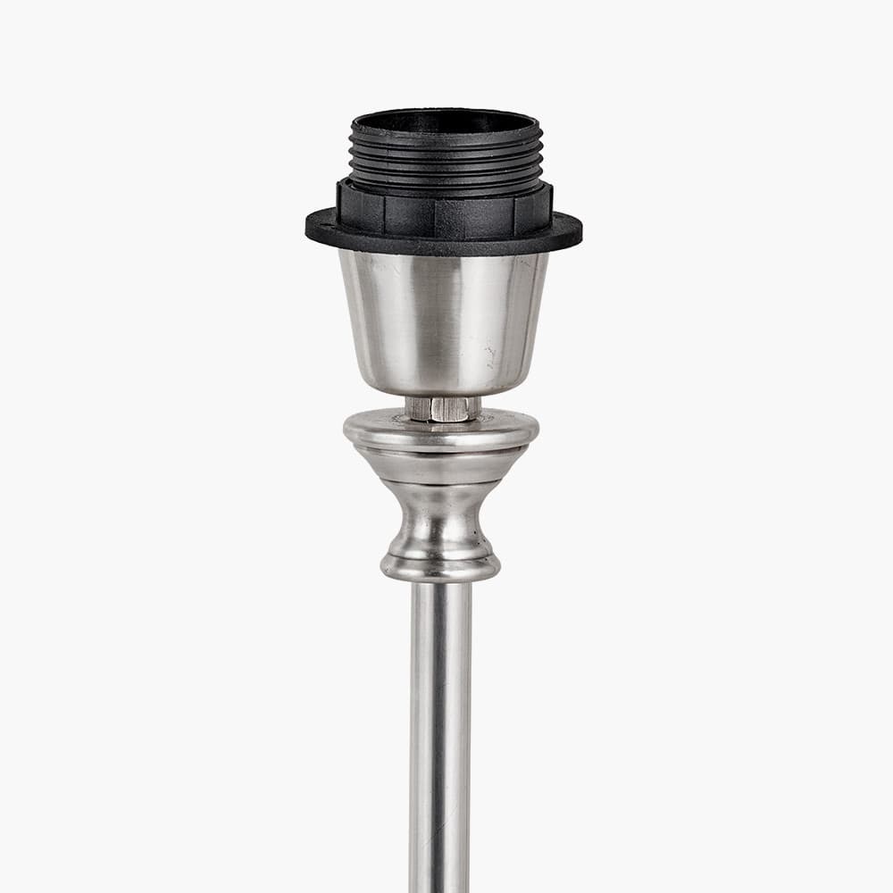 Pacific Lifestyle Lighting Auden Silver Metal Stick Table Lamp Base with Savoie 10" Pleated Shade Emerald House of Isabella UK