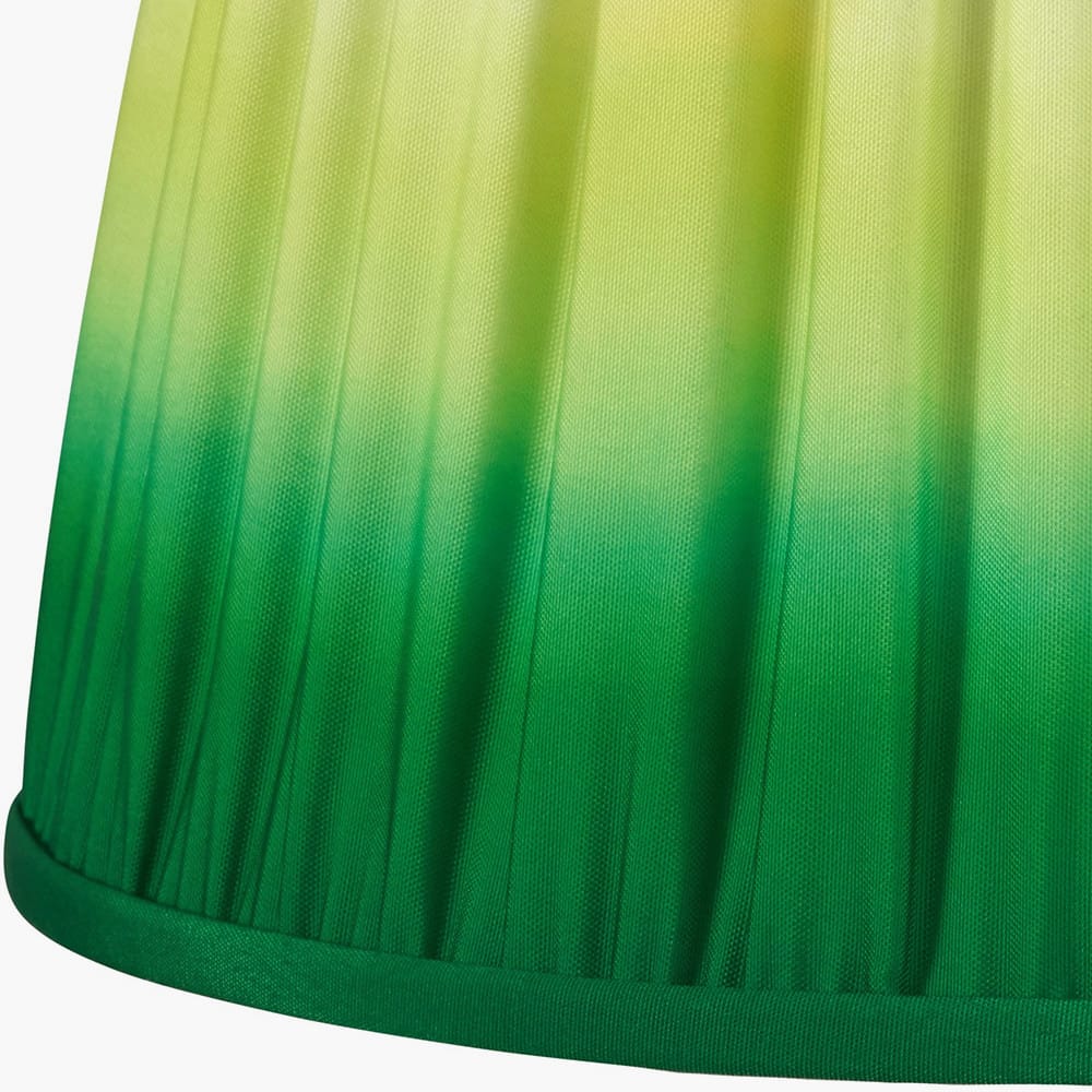 Pacific Lifestyle Lighting Auden Silver Metal Stick Table Lamp Base with Savoie 10" Pleated Shade Emerald House of Isabella UK