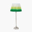 Pacific Lifestyle Lighting Auden Silver Metal Stick Table Lamp Base with Savoie 10" Pleated Shade Emerald House of Isabella UK