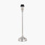 Pacific Lifestyle Lighting Auden Silver Metal Stick Table Lamp Base with Tabitha 25cm Cream Jute Scalloped Edge Tapered Lamp Shade with Contrast Binding House of Isabella UK