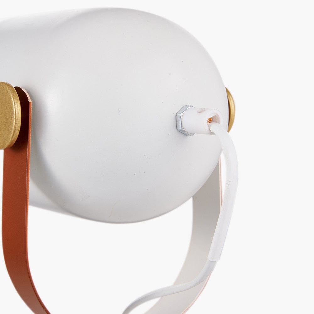 Auden White Metal Tripod Table Lamp.