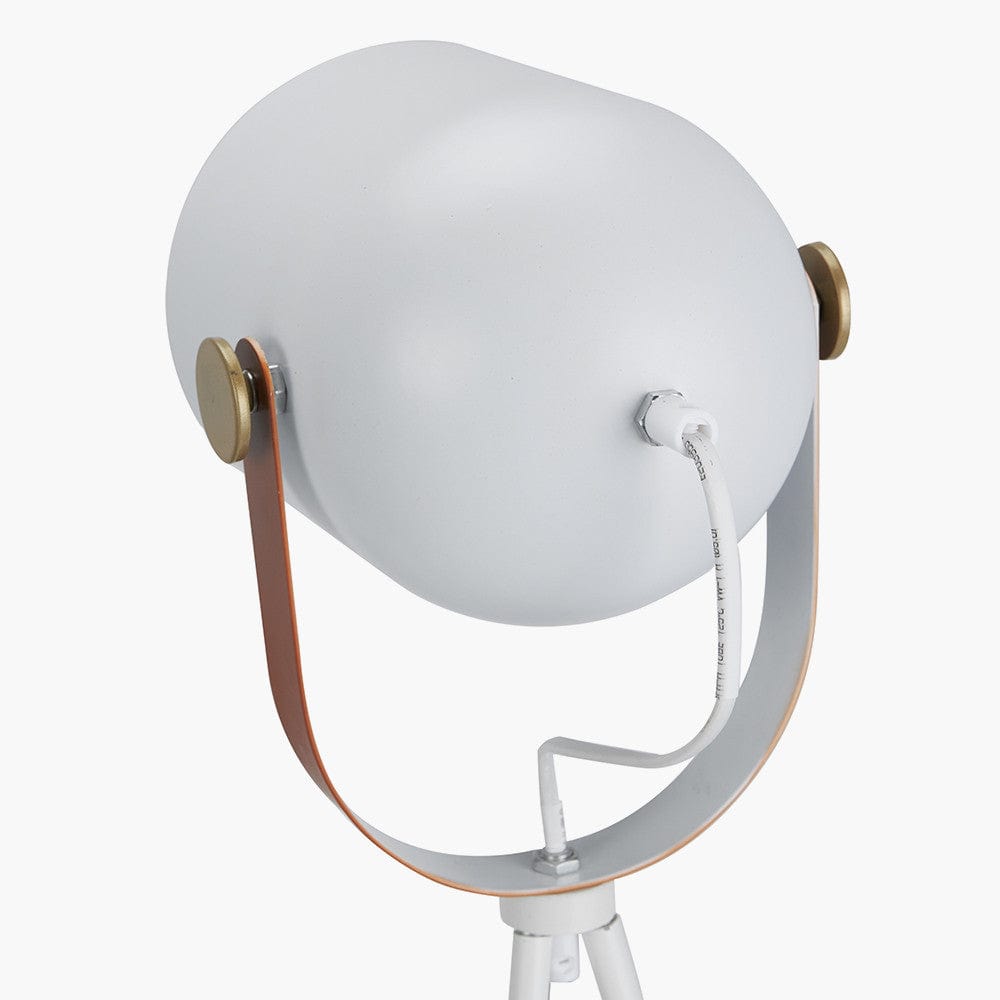 Auden White Metal Tripod Table Lamp.