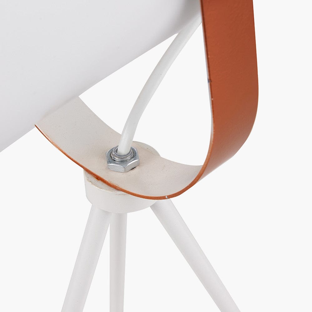 Auden White Metal Tripod Table Lamp.