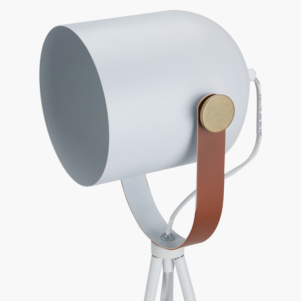 Auden White Metal Tripod Table Lamp.