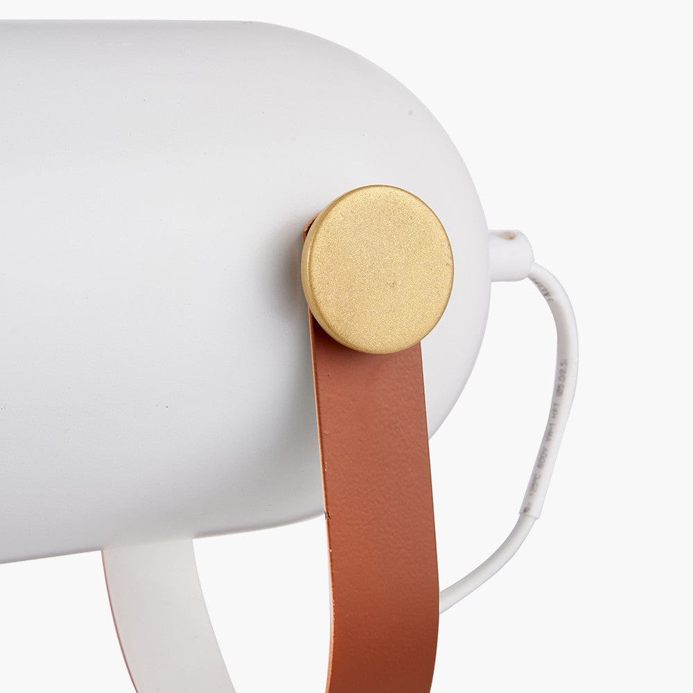 Auden White Metal Tripod Table Lamp.