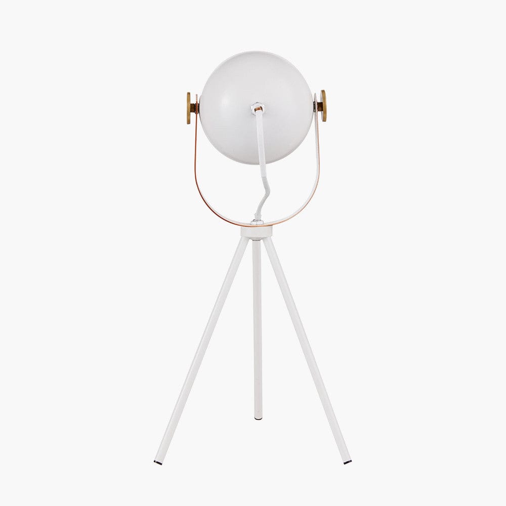 Auden White Metal Tripod Table Lamp.