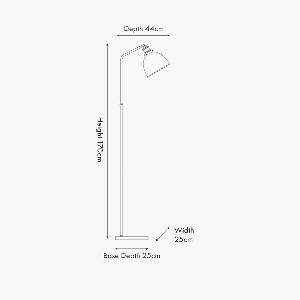 Augusto Black and Gold Task Floor Lamp.