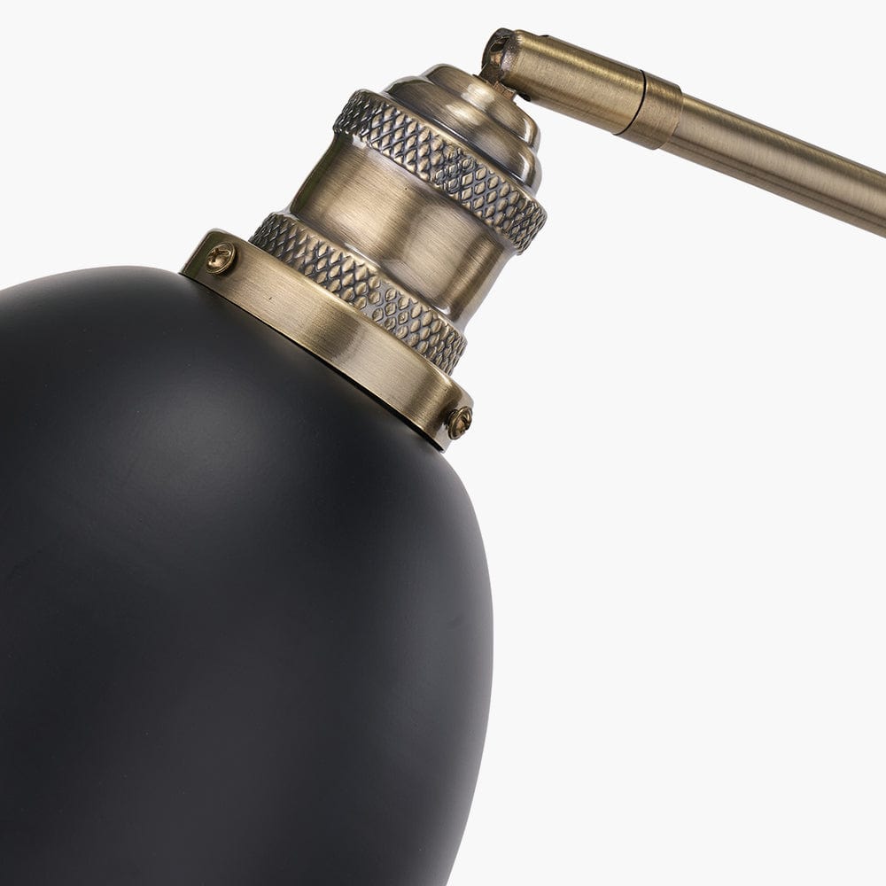 Augusto Black and Gold Task Floor Lamp.