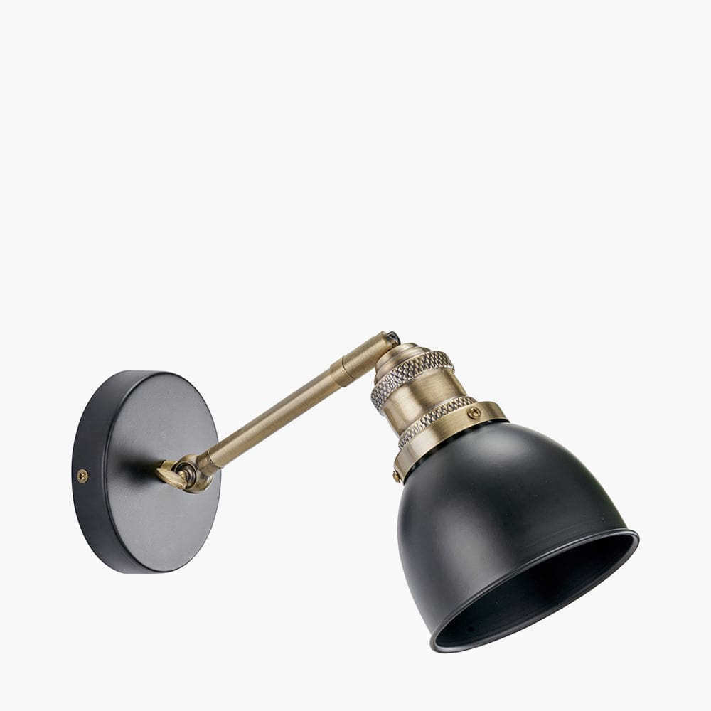 Augusto Black and Gold Task Wall Light.