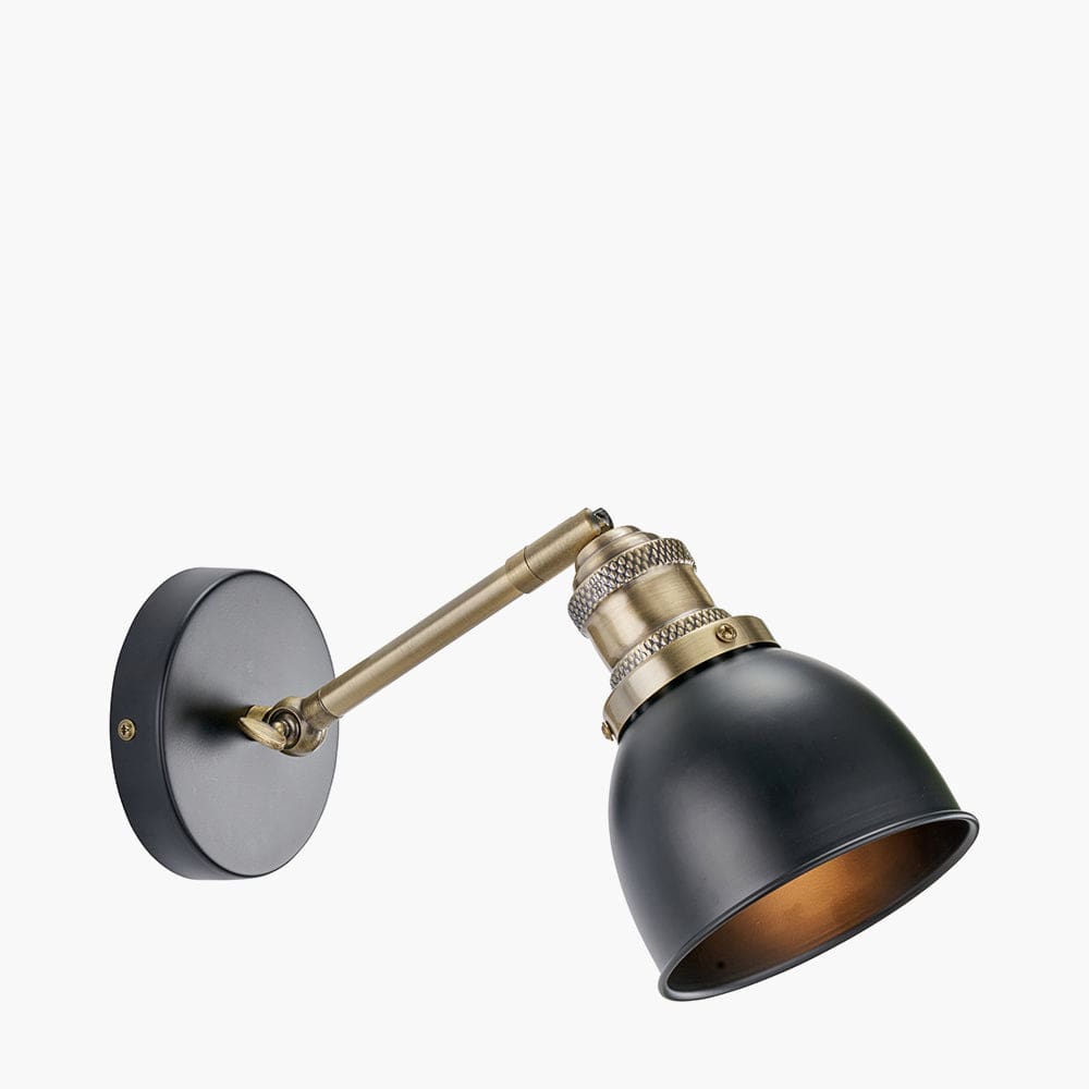 Augusto Black and Gold Task Wall Light.