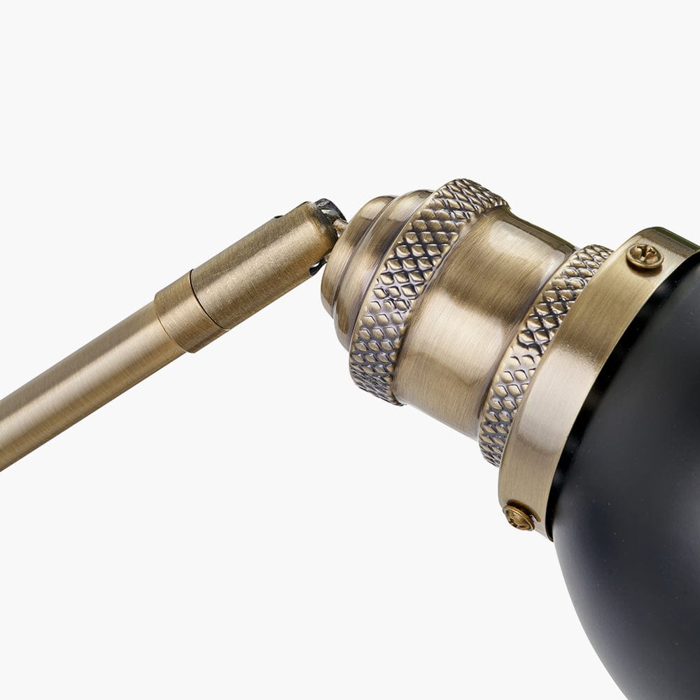 Augusto Black and Gold Task Wall Light.