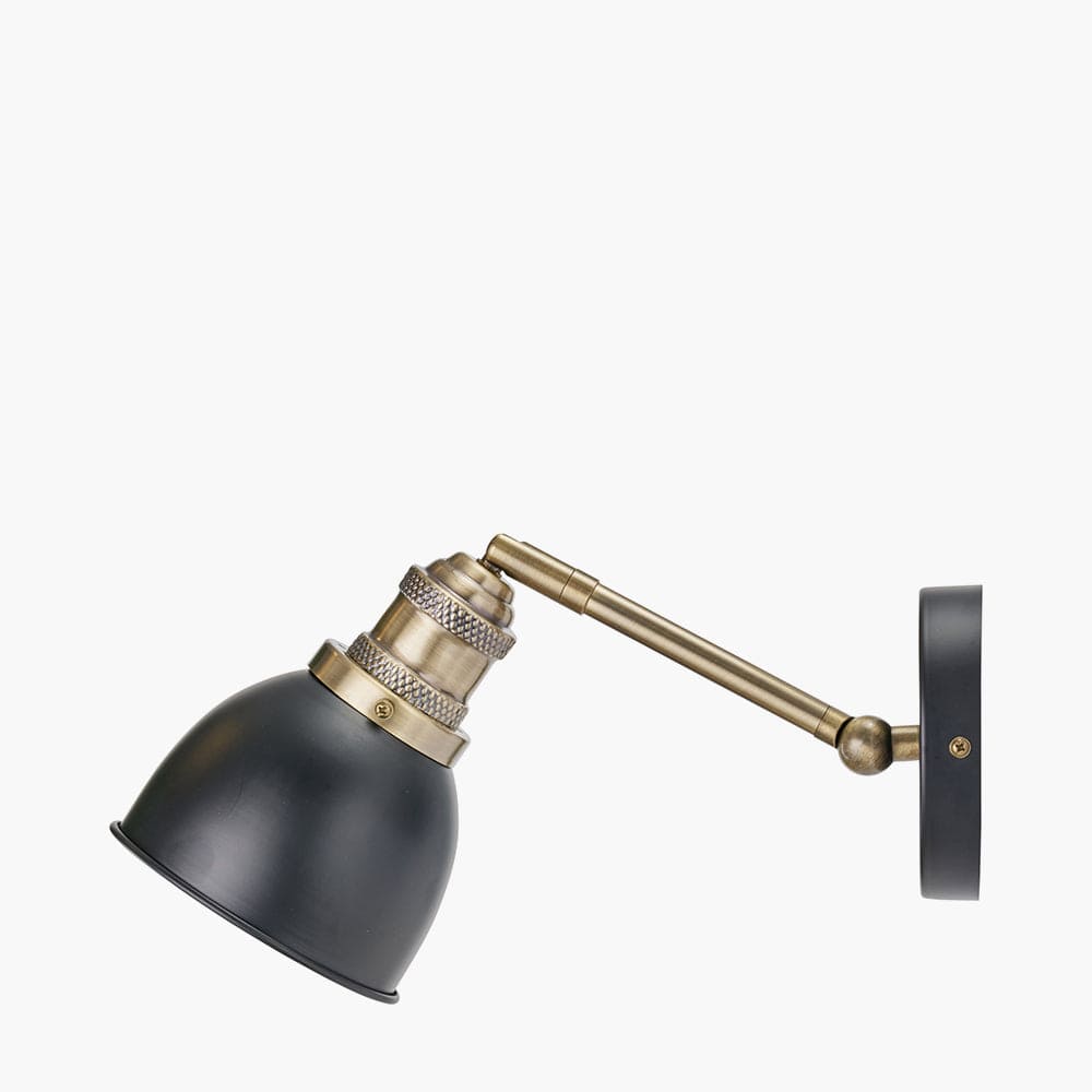 Augusto Black and Gold Task Wall Light.