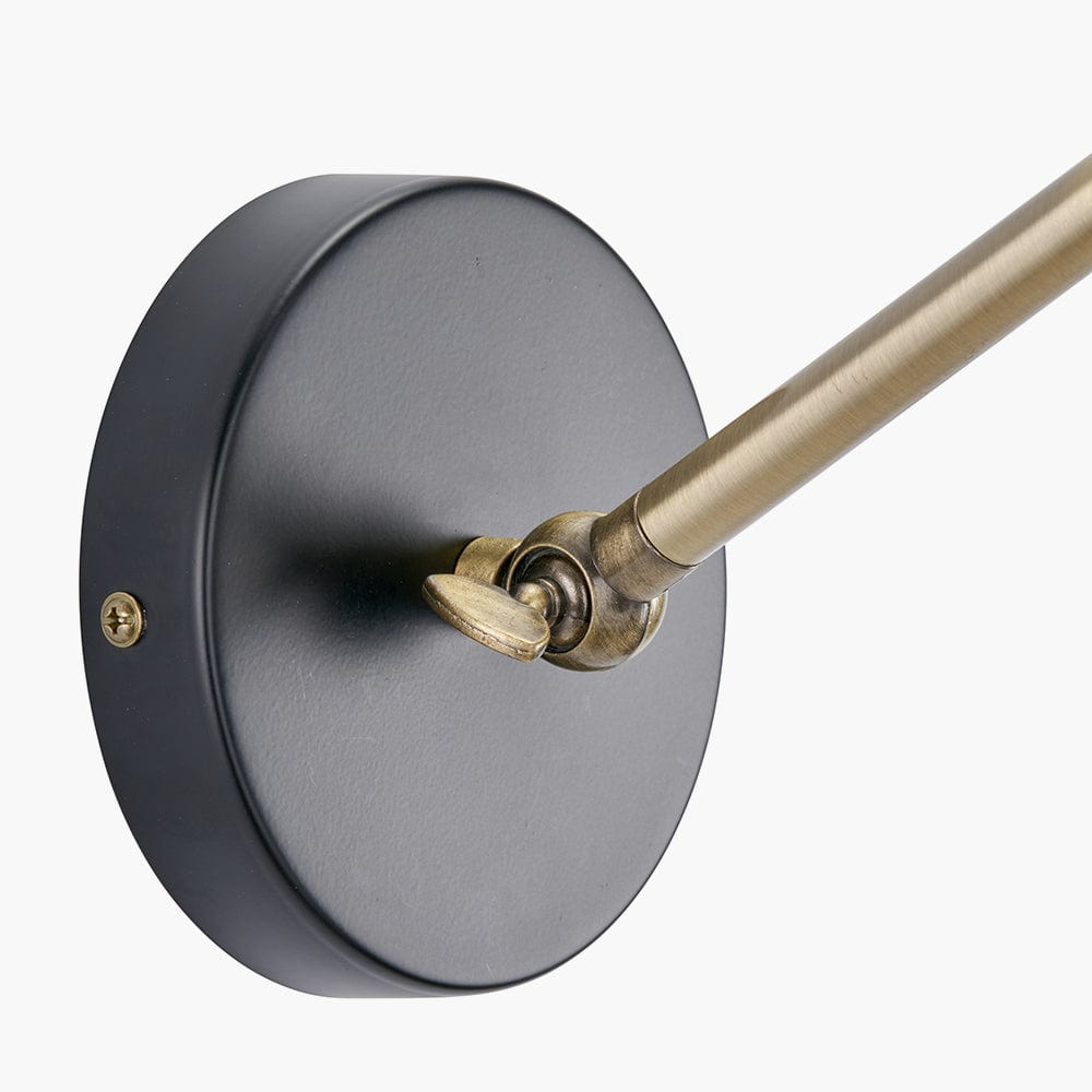 Augusto Black and Gold Task Wall Light.